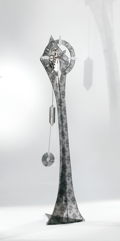 Horloges comtoises contemporaines design moderne utinam besançon philippe lebru Constence Coquelicot